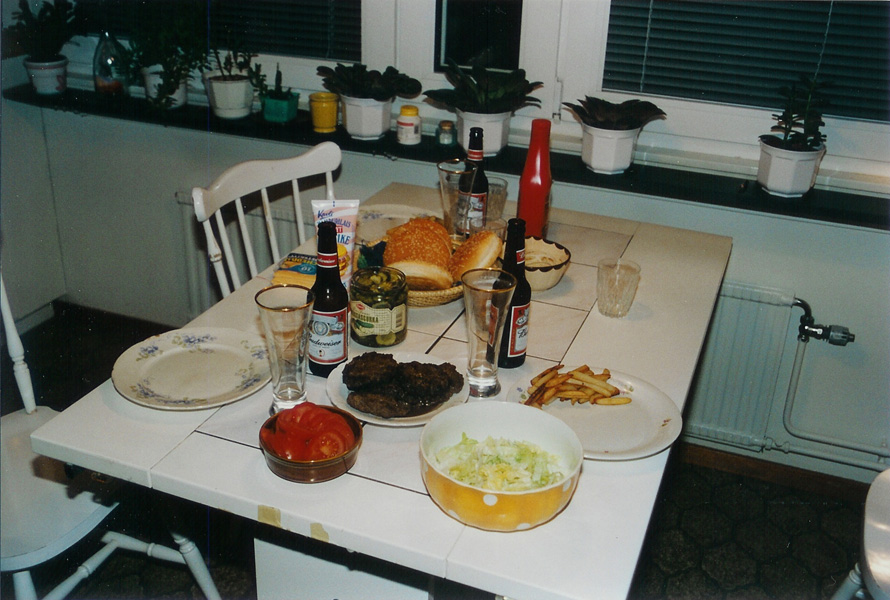 Dinner the American way.