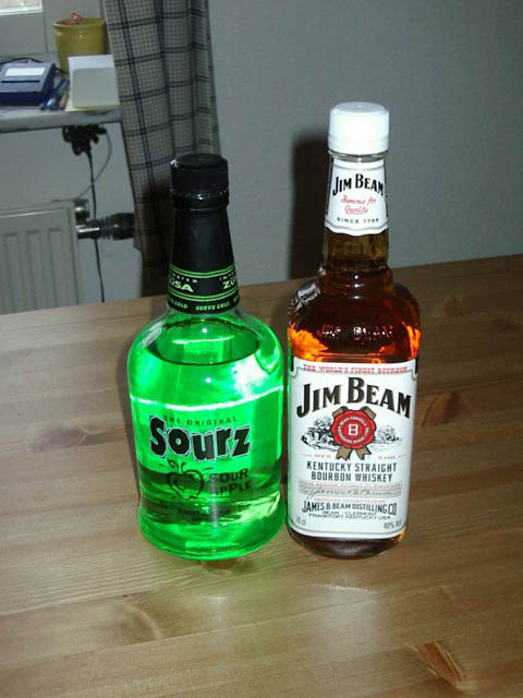 The ingredients for tonights special drink, American Dream.
