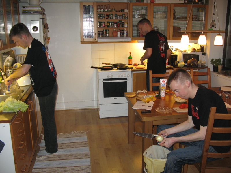 Making dinner